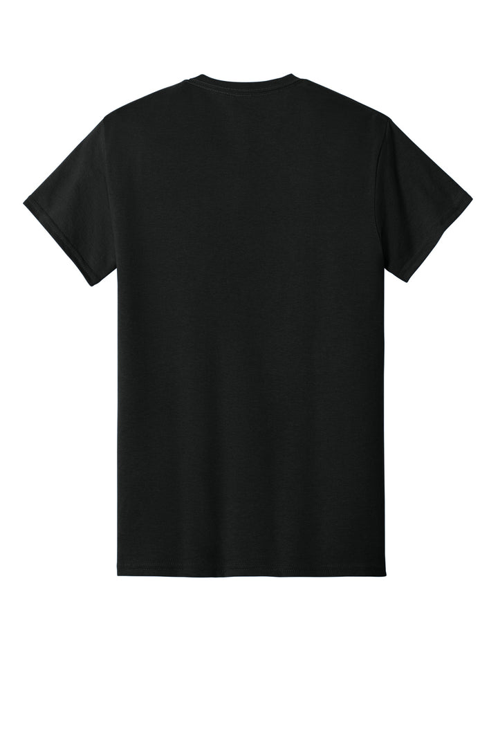 Rear View of Black Gildan - DryBlend 50 Cotton/50 Poly Pocket T-Shirt. 8300