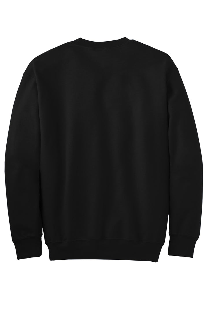 Rear View of Black Gildan - DryBlend Crewneck Sweatshirt. 12000