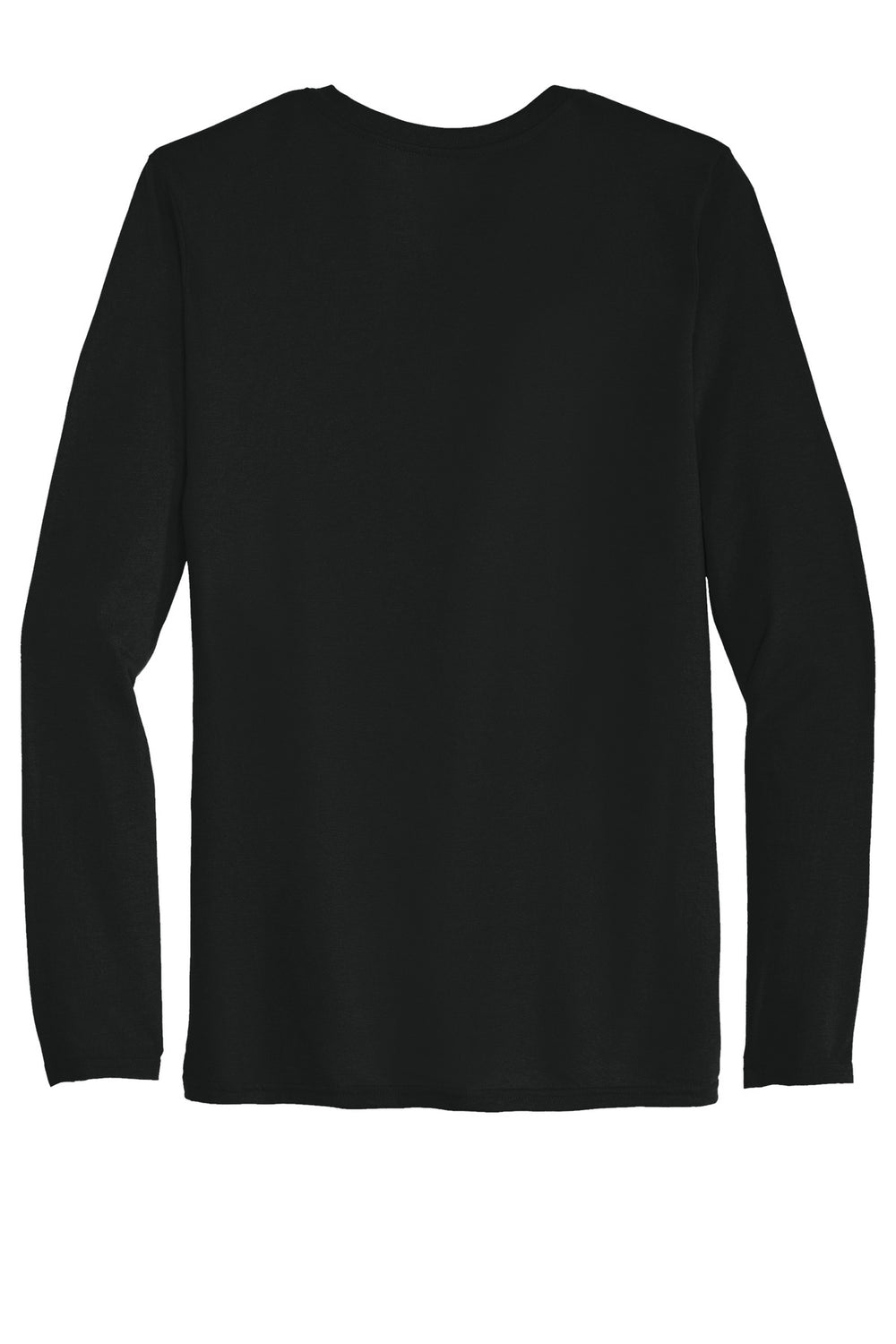 Rear View of Black Gildan Performance Long Sleeve T-Shirt. 42400