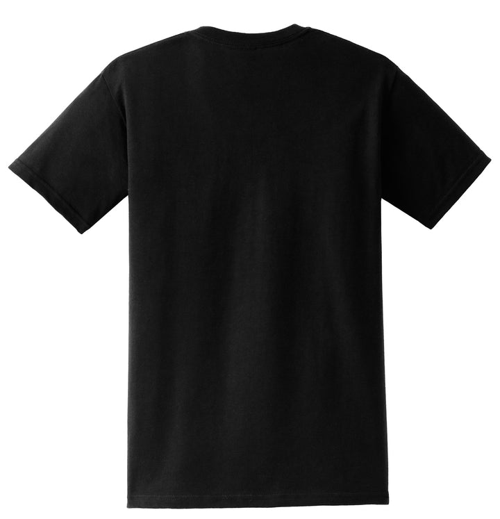 Rear View of Black Gildan - Ultra Cotton 100% US Cotton T-Shirt with Pocket. 2300
