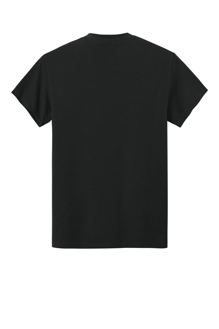 Rear View of Black Gildan - Ultra Cotton 100% US Cotton T-Shirt with Pocket. 2300