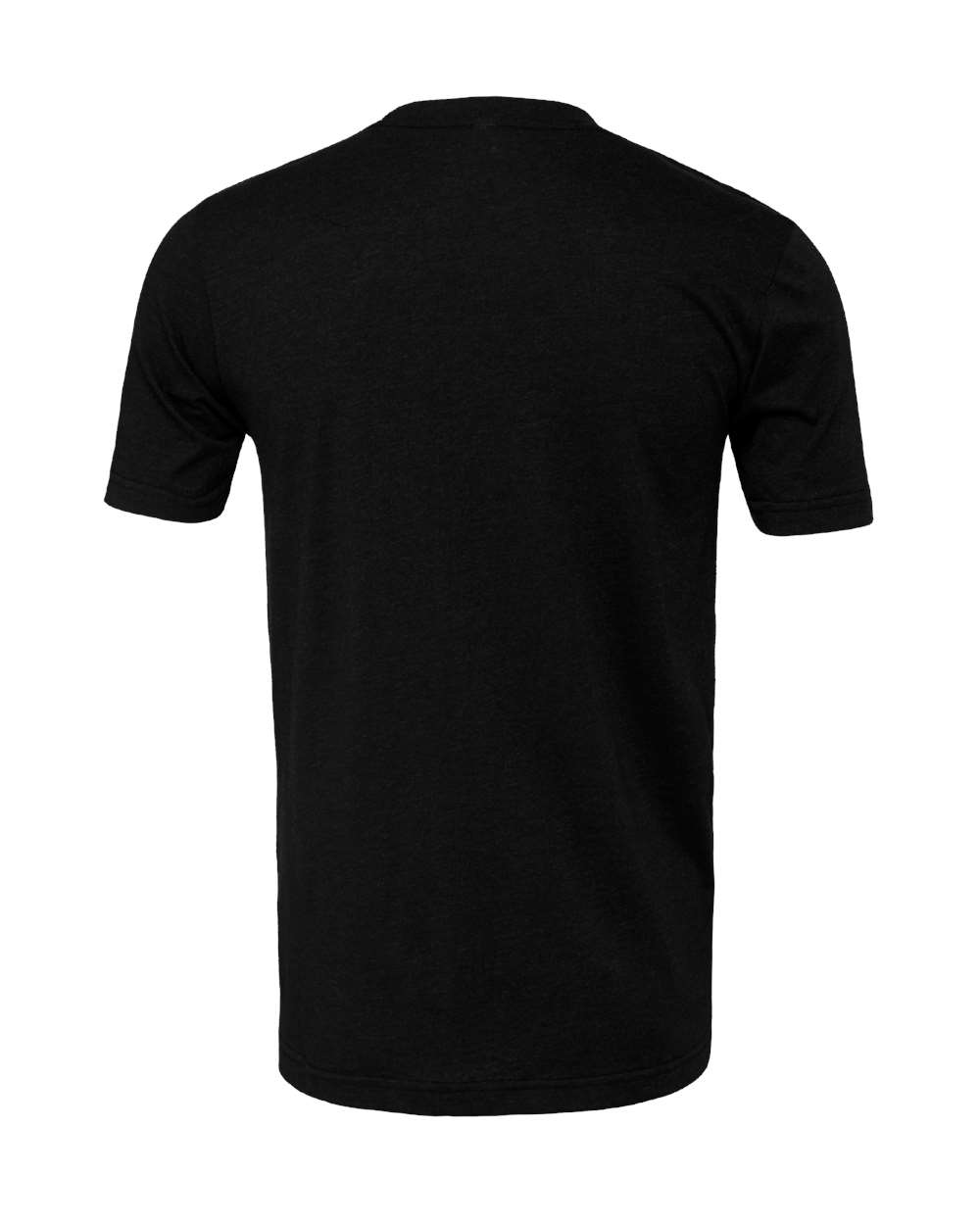 Rear View of Black Heather CVC Jersey Tee - 3001CVC