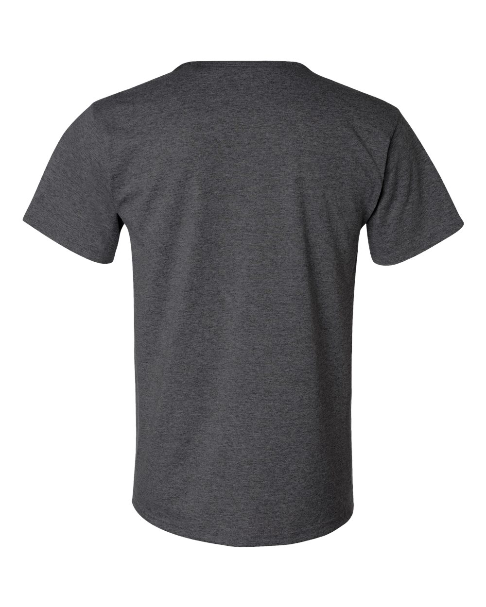 Rear View of Black Heather Dri-Power® 50/50 T-Shirt - 29MR