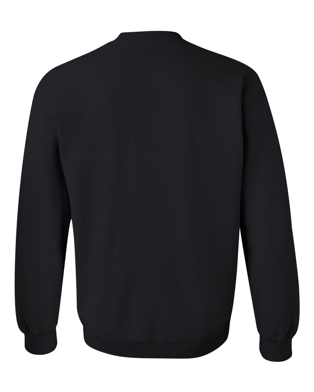 Rear View of Black Heavy Blend™ Crewneck Sweatshirt - 18000