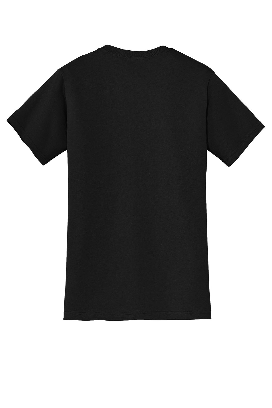 Rear View of Black Jerzees - Dri-Power 50/50 Cotton/Poly Pocket T-Shirt. 29MP