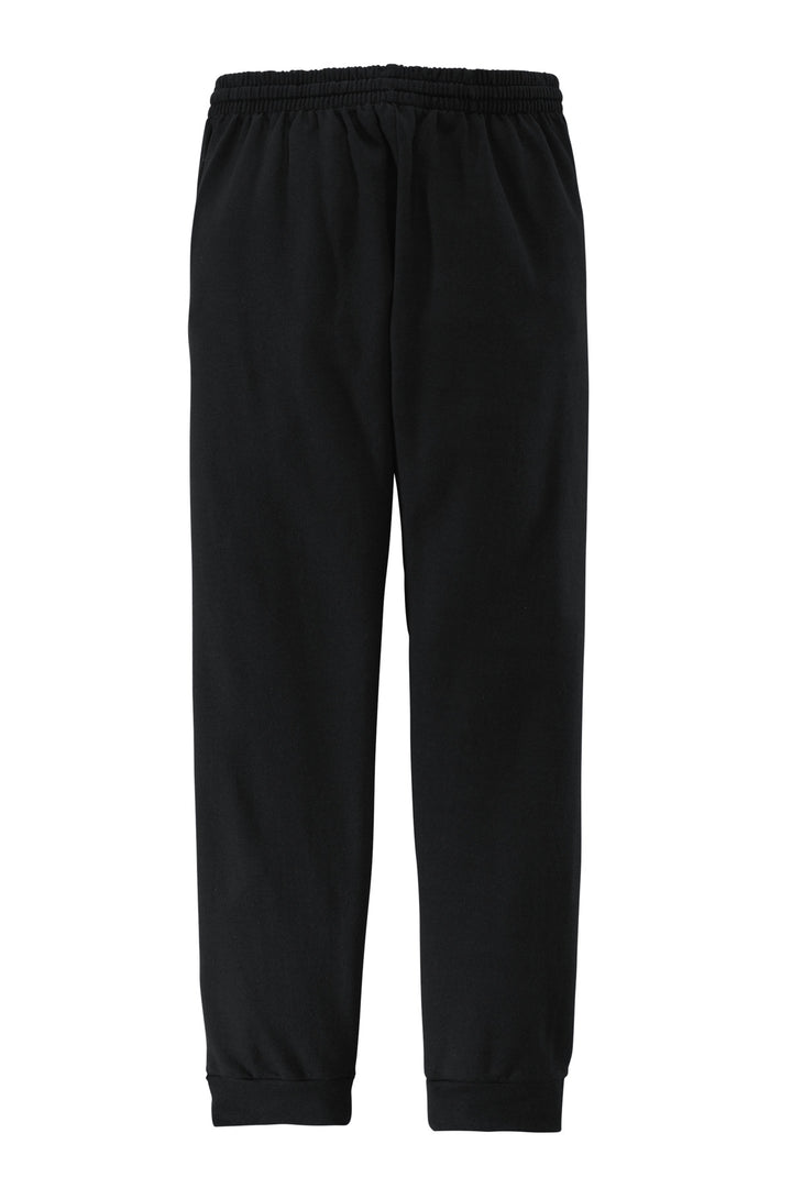 Rear View of Black Jerzees NuBlend Fleece Jogger 975MP