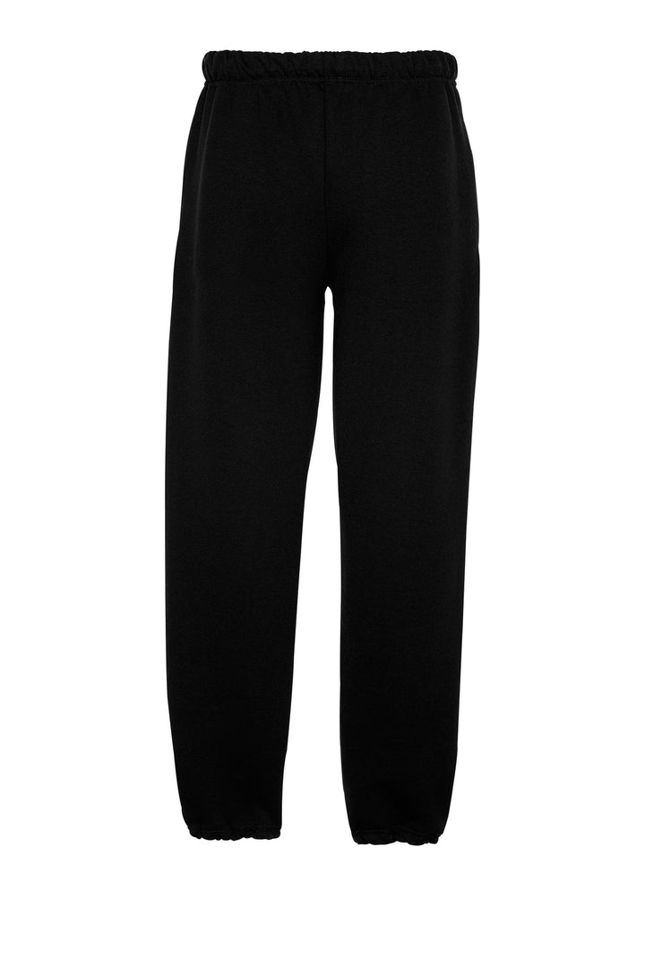 Rear View of Black Jerzees Super Sweats NuBlend - Sweatpant with Pockets. 4850MP