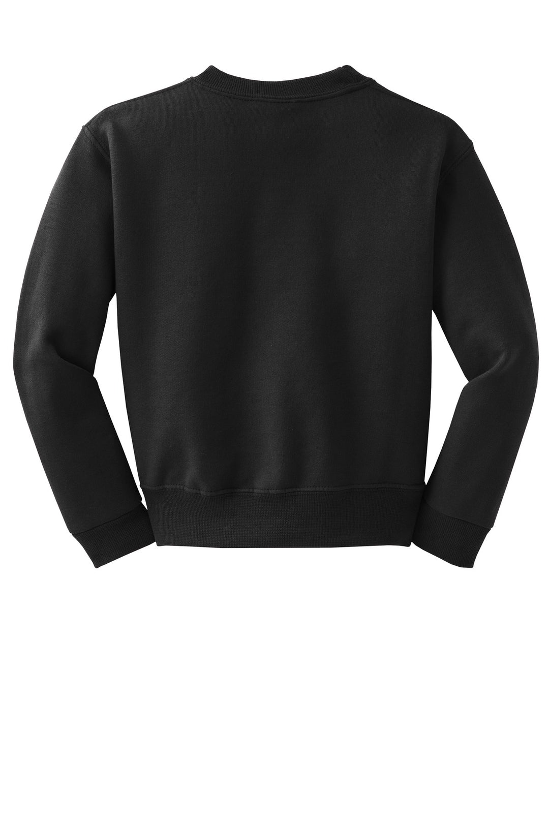 Rear View of Black Jerzees - Youth NuBlend Crewneck Sweatshirt. 562B