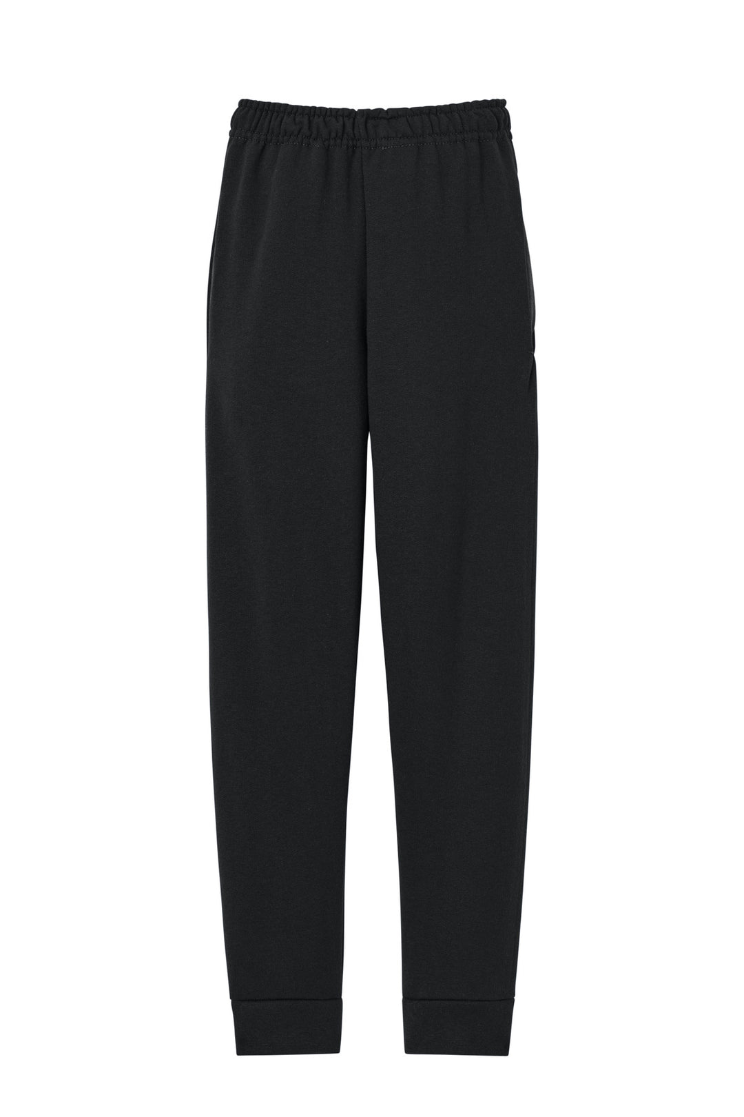 Rear View of Black Jerzees Youth NuBlend Jogger Sweatpant 975B