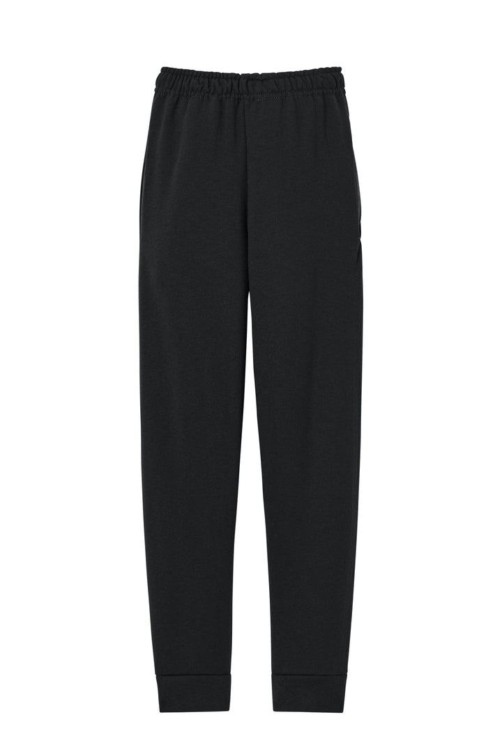 Rear View of Black Jerzees Youth NuBlend Jogger Sweatpant 975B