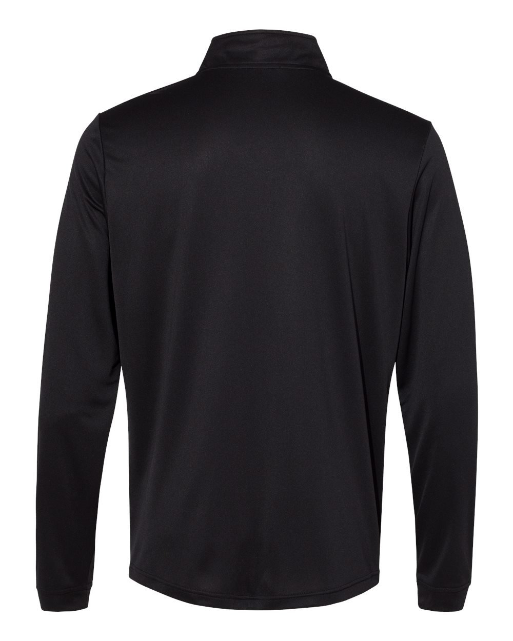 Rear View of Black Lightweight Quarter-Zip Pullover - A401