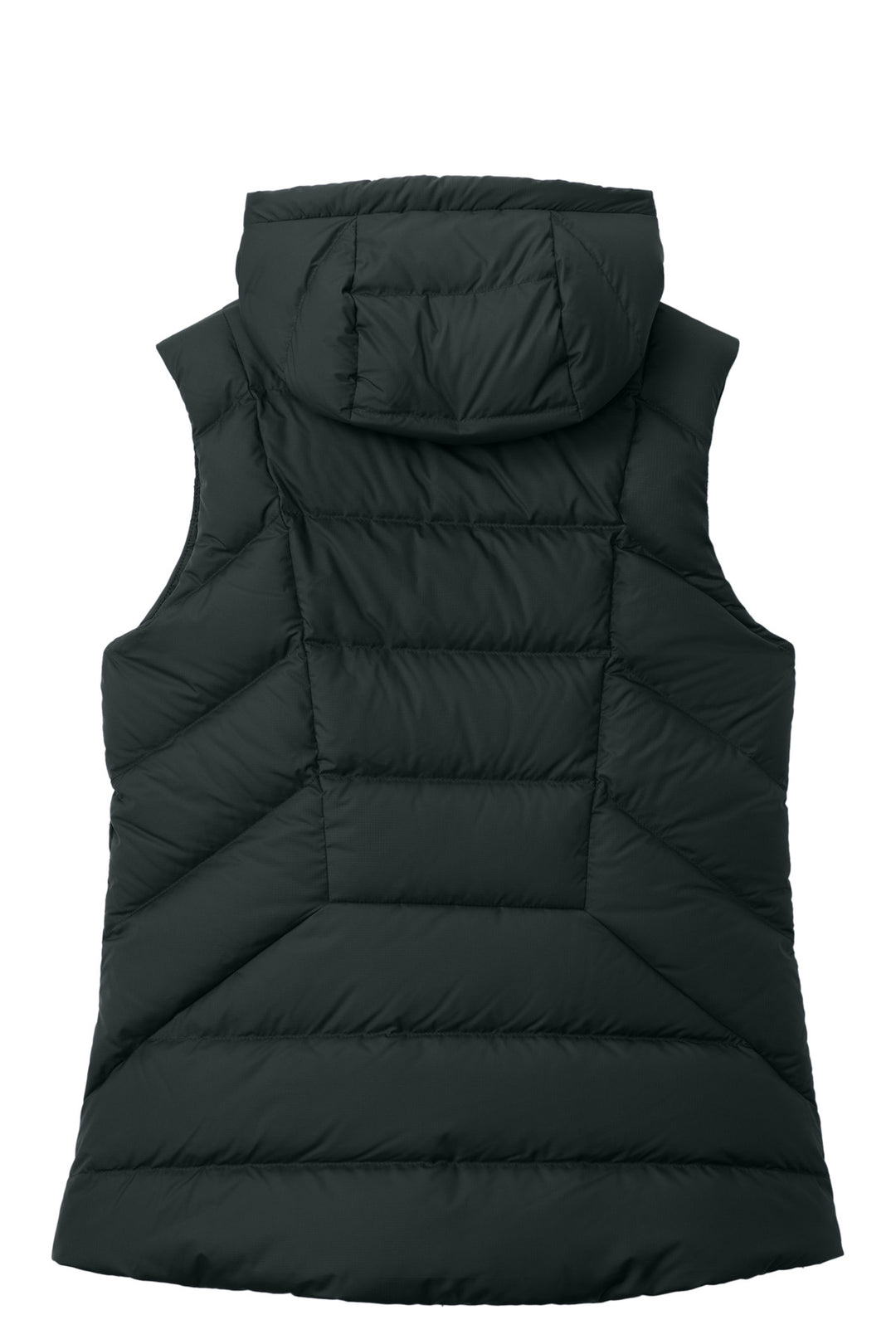 Rear View of Black LIMITED EDITION Outdoor Research Women's Coldsnap Hooded Down Vest OR322218