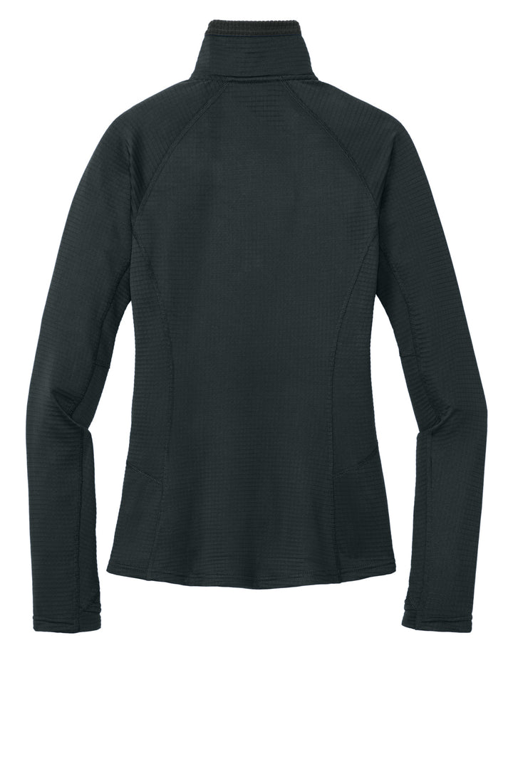 Rear View of Black LIMITED EDITION Outdoor Research Women's Tech Grid 1/4-Zip Fleece OR322263