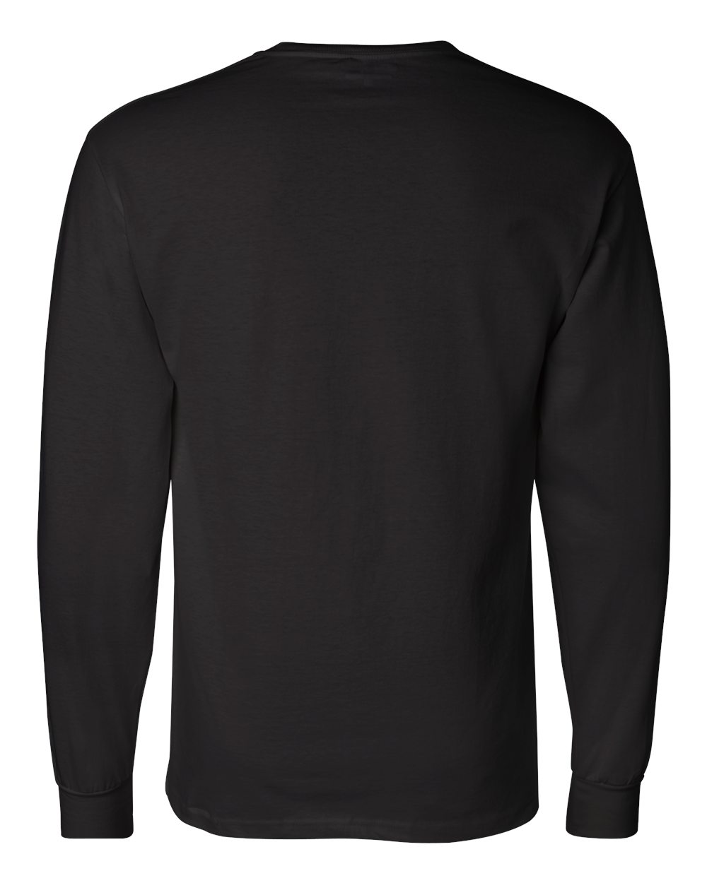 Rear View of Black Long Sleeve T-Shirt - CC8C