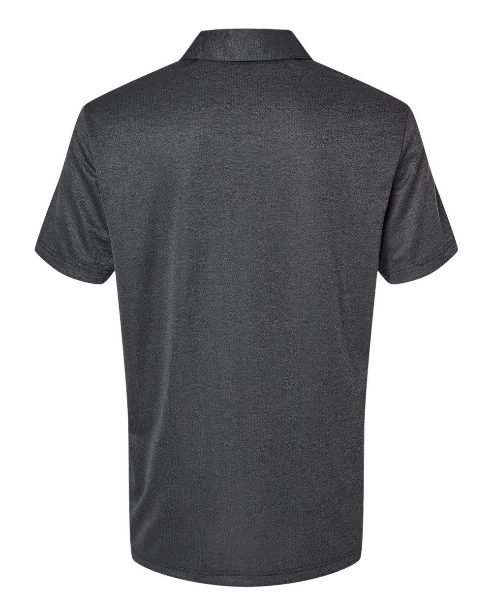 Rear View of Black Melange Space Dyed Polo - A591