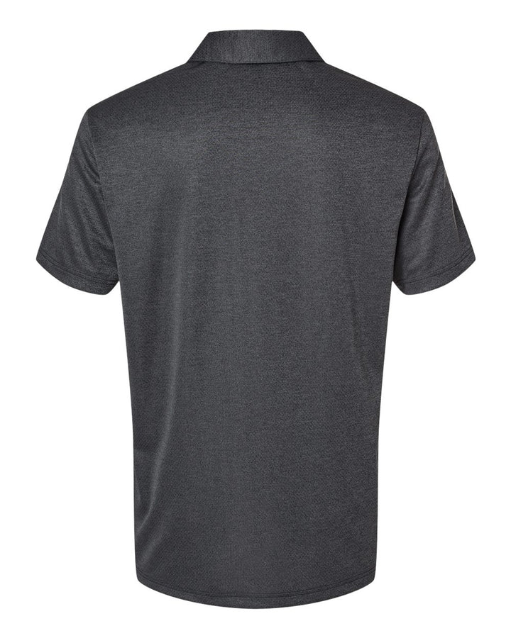 Rear View of Black Melange Space Dyed Polo - A591