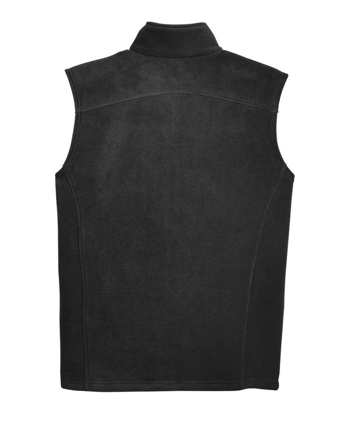 Rear View of Black Men's Journey Fleece Vest - 88191
