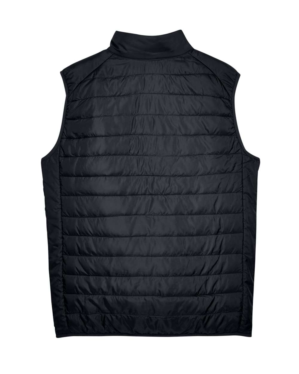 Rear View of Black Men's Prevail Packable Puffer Vest - CE702