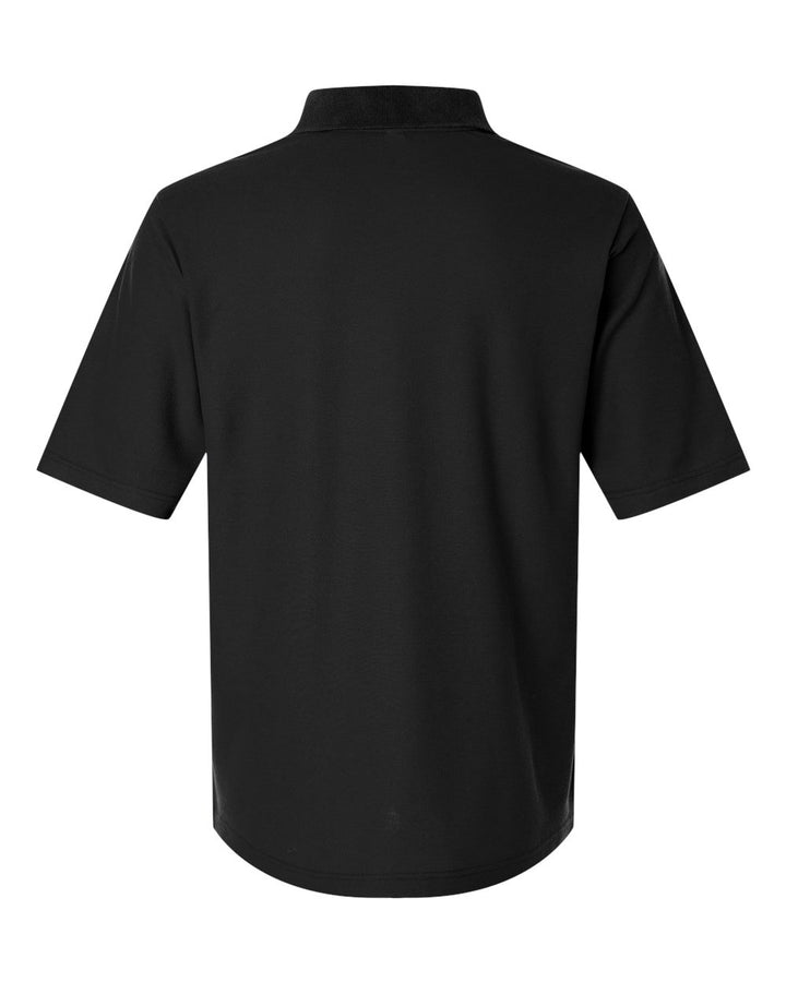Rear View of Black Men's Resolve CVC Performance Pique Polo - CE106