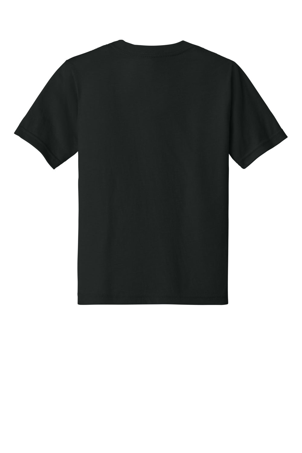 Rear View of Black Next Level Apparel Youth CVC Tee NL3312