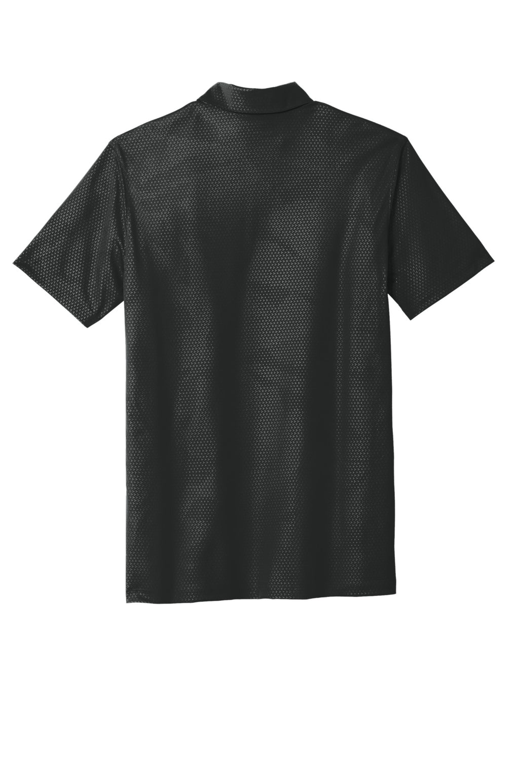 Rear View of Black Nike Dri-FIT Embossed Tri-Blade Polo. 838964