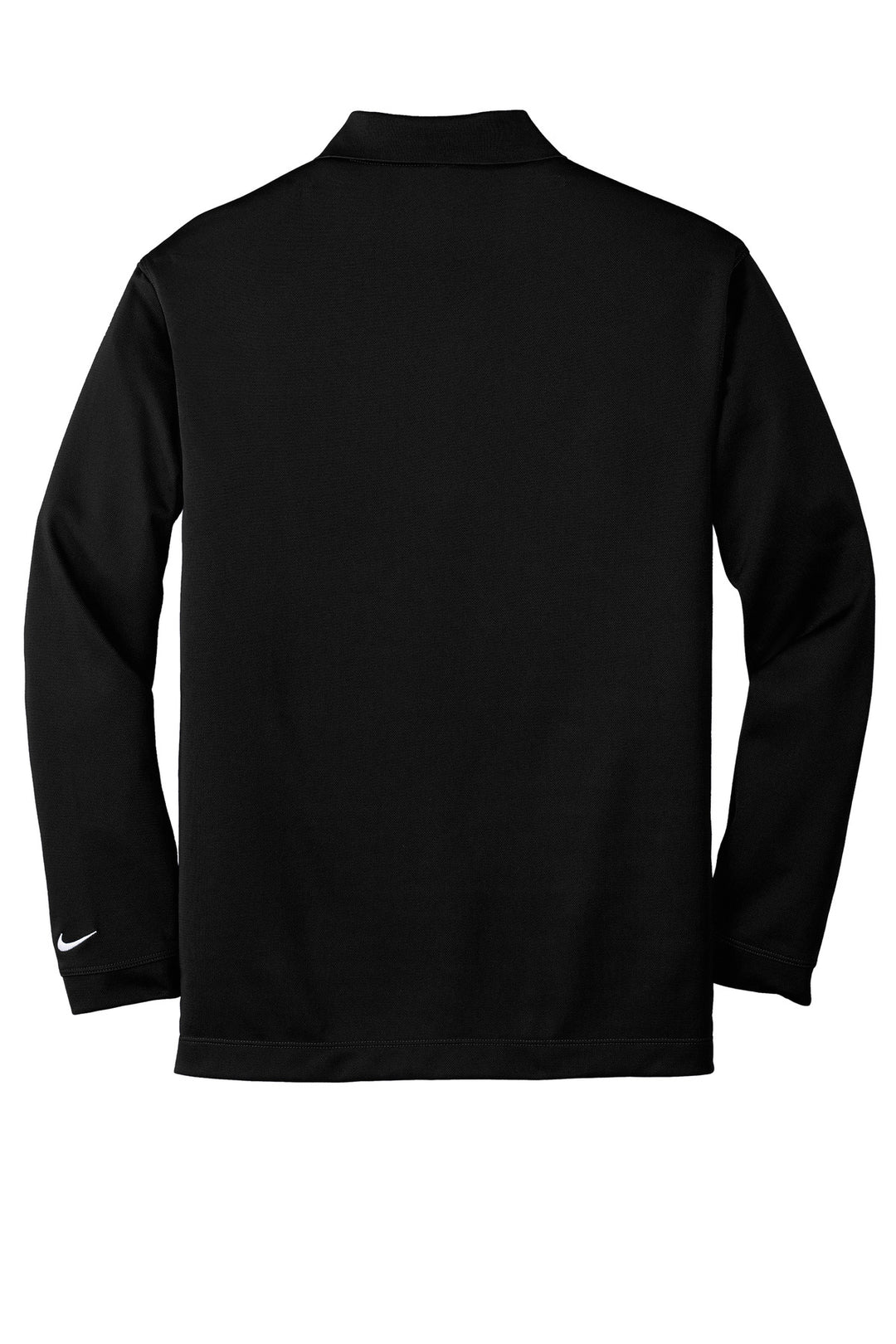 Rear View of Black Nike Long Sleeve Dri-FIT Stretch Tech Polo. 466364