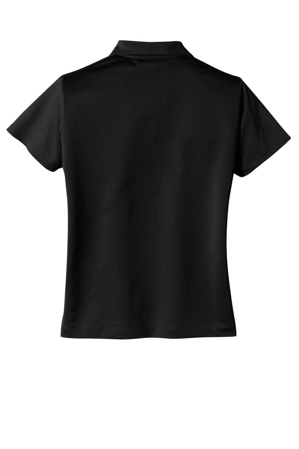 Rear View of Black Nike Women's Tech Basic Dri-FIT Polo. 203697