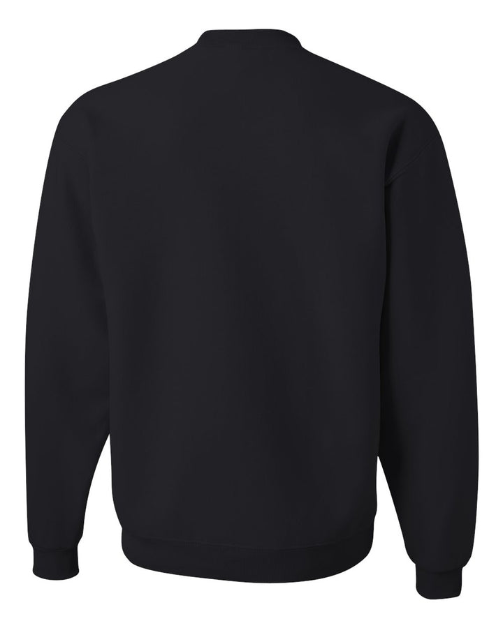 Rear View of Black NuBlend® Crewneck Sweatshirt - 562MR