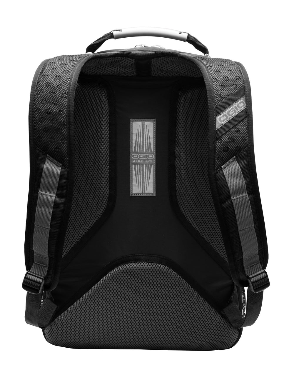 Rear View of Black OGIO Bolt Pack. 411087