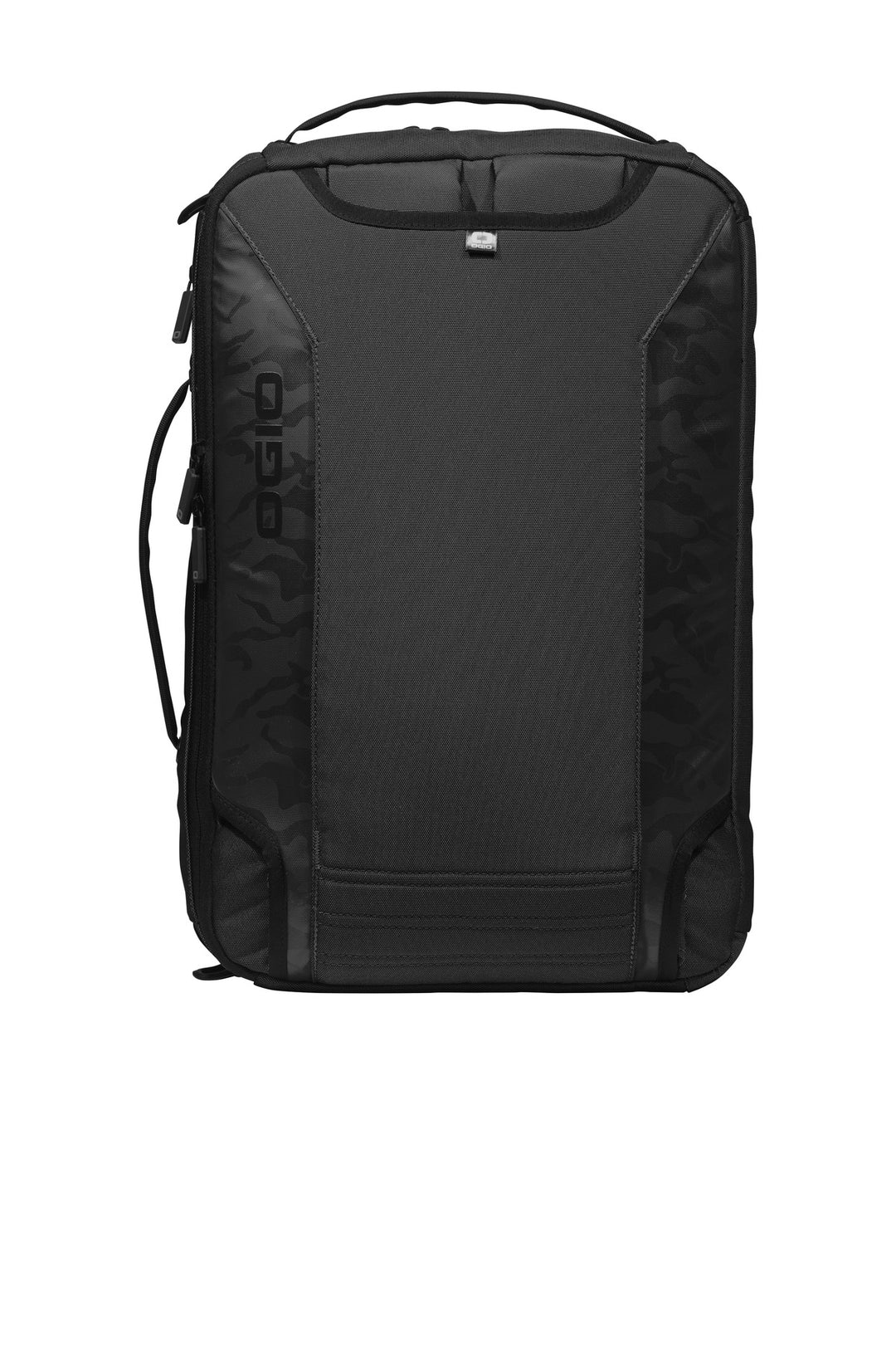 Rear View of Black OGIO Convert Pack. 91005