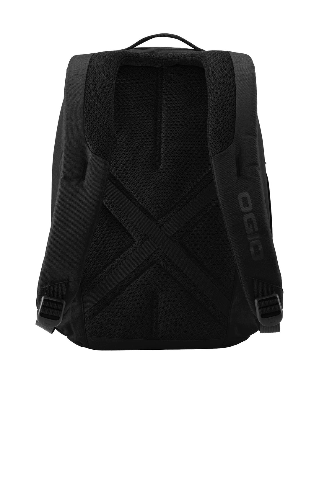 Rear View of Black OGIO Downtown Pack. 91006