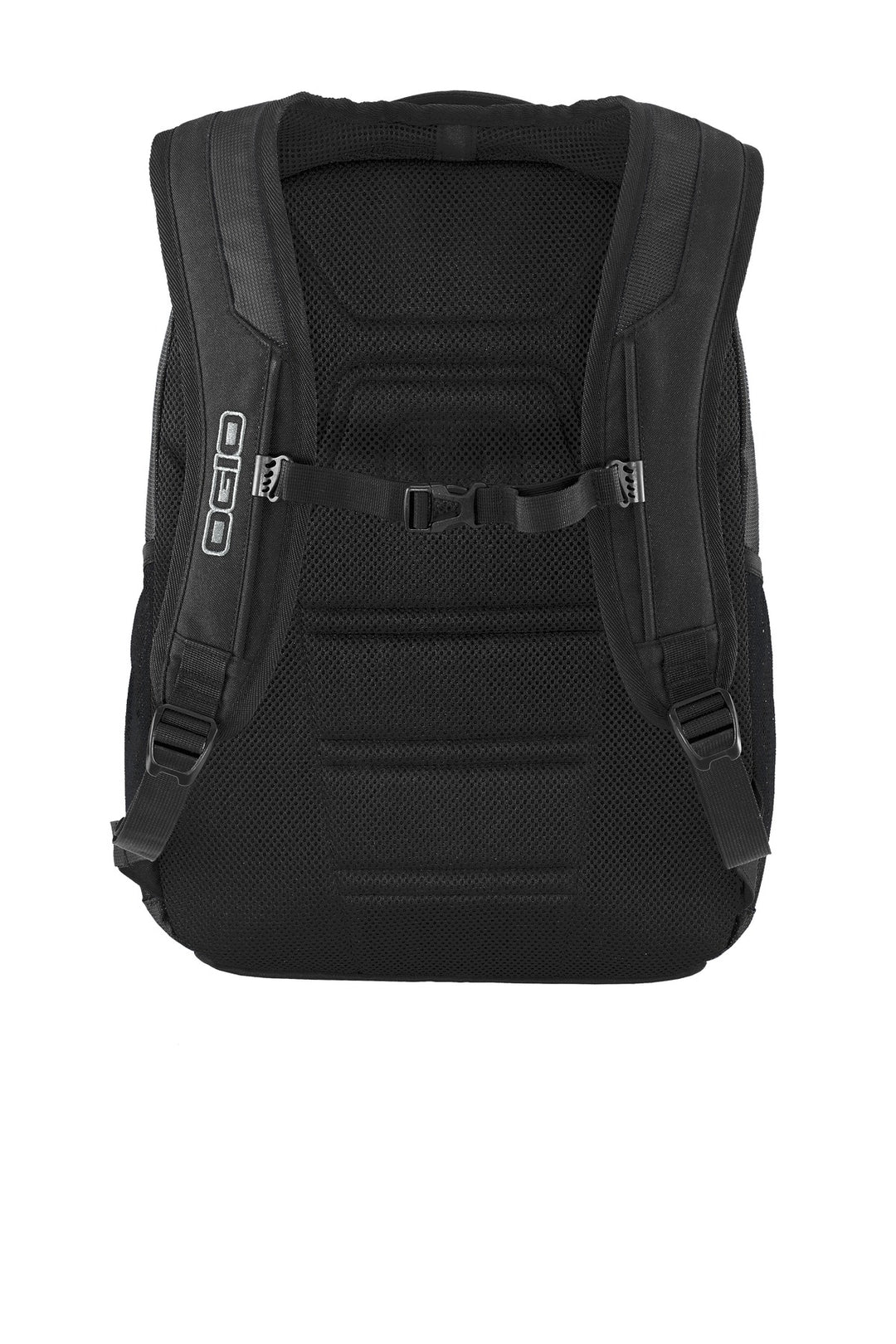 Rear View of Black OGIO Logan Pack. 411092