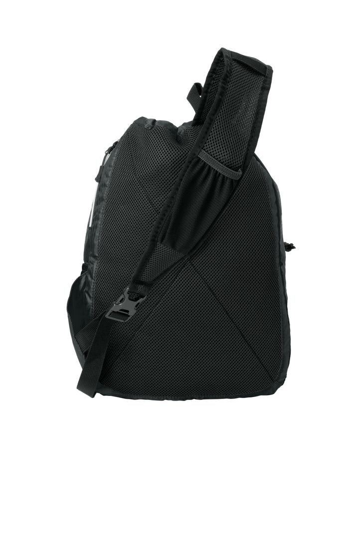 Rear View of Black OGIO Sonic Sling Pack. 412046