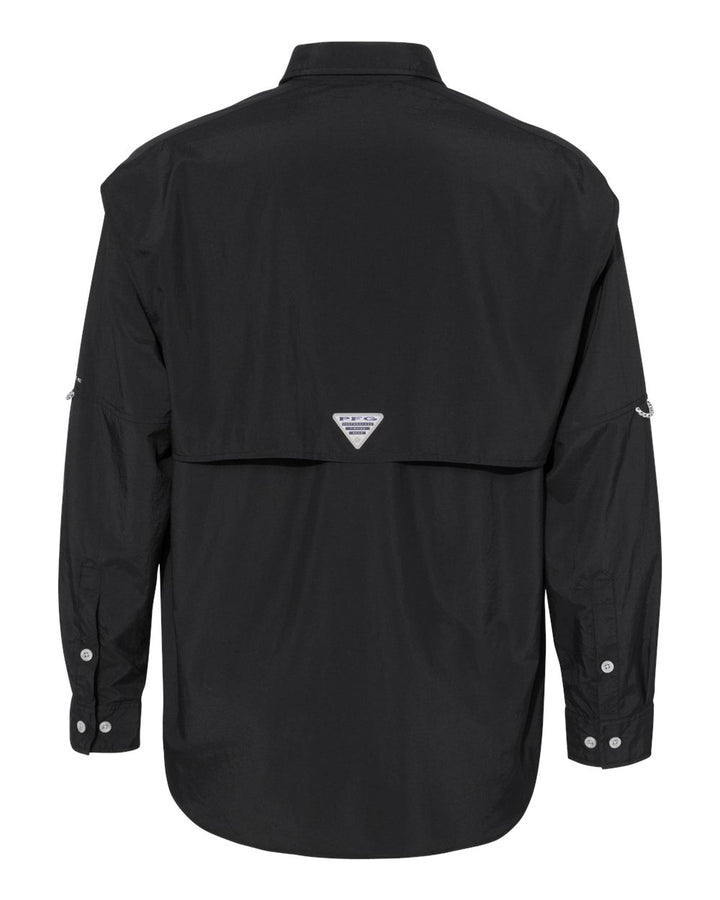 Rear View of Black PFG Bahama™ II Shirt - 212463