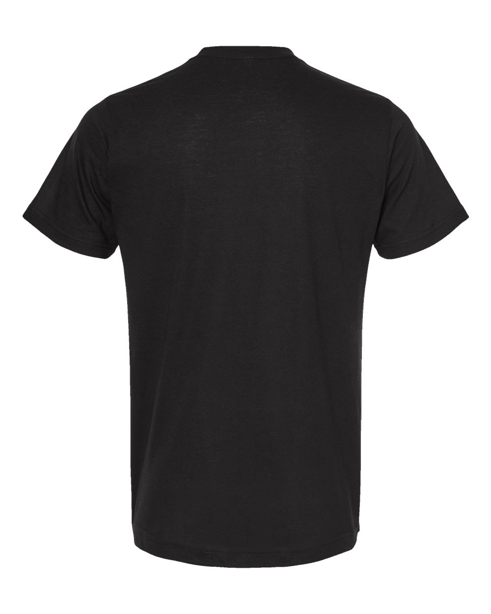 Rear View of Black Poly-Rich T-Shirt - 241