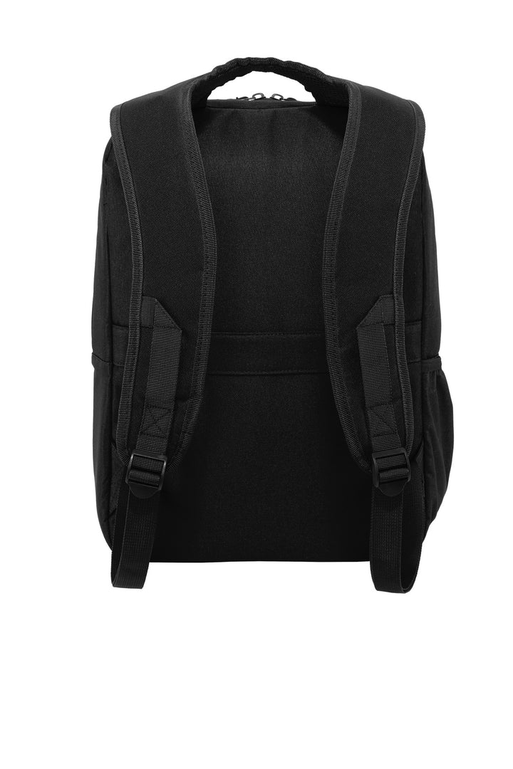 Rear View of Black Port Authority Access Square Backpack. BG218