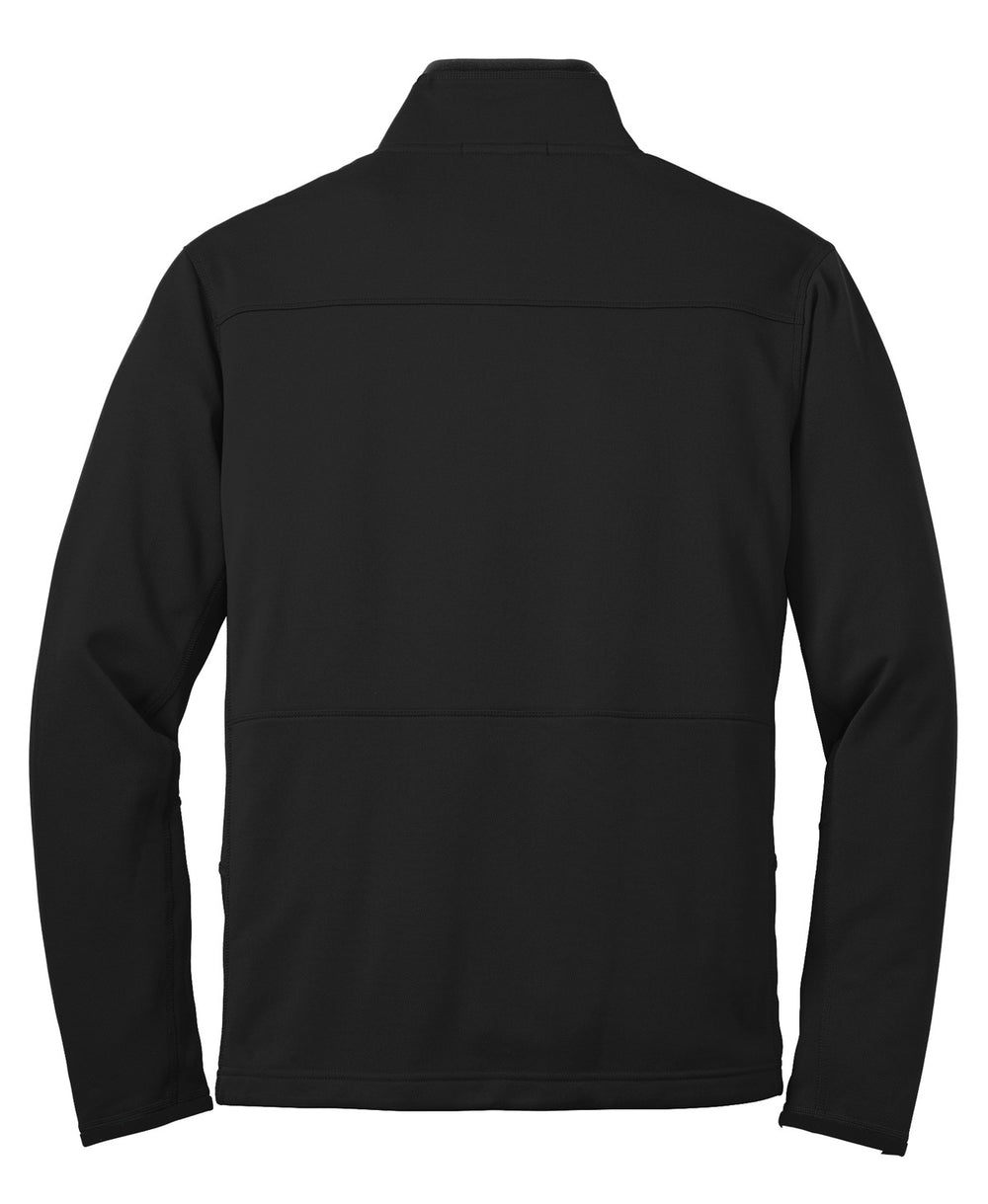 Rear View of Black Port Authority Pique Fleece Jacket. F222