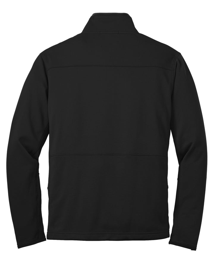 Rear View of Black Port Authority Pique Fleece Jacket. F222