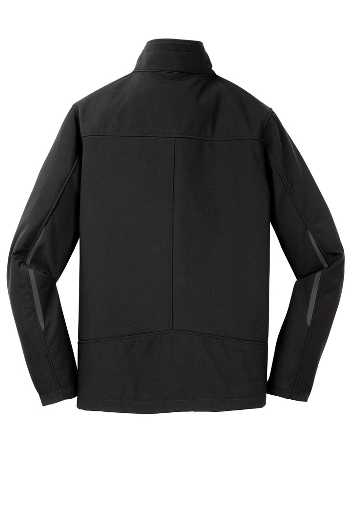 Rear View of Black Port Authority Welded Soft Shell Jacket. J324