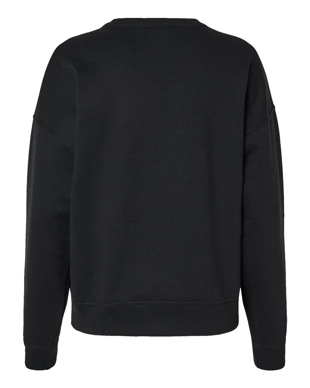 Rear View of Black Powerblend® Women's Crewneck Sweatshirt - S650
