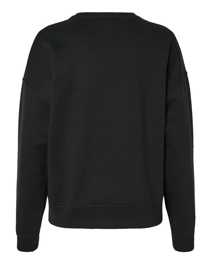 Rear View of Black Powerblend® Women's Crewneck Sweatshirt - S650