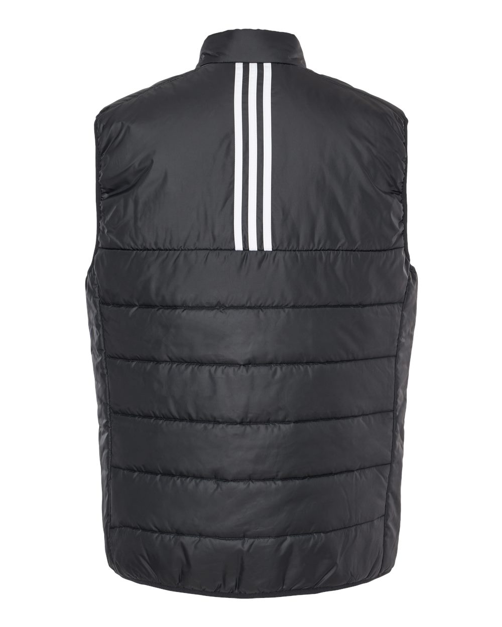 Rear View of Black Puffer Vest - A572