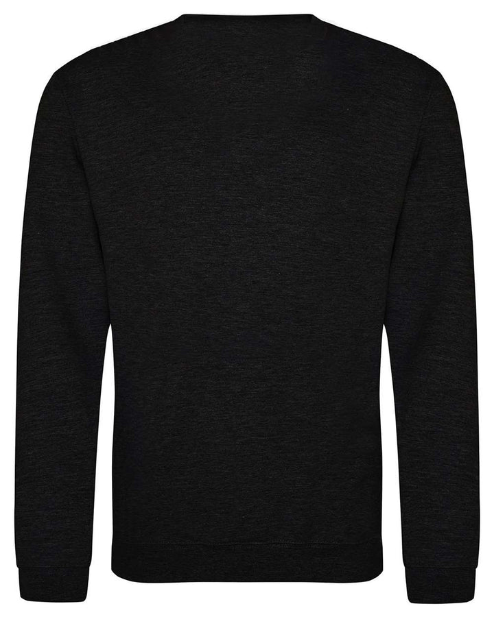 Rear View of Black Smoke College Crewneck Sweatshirt - JHA030