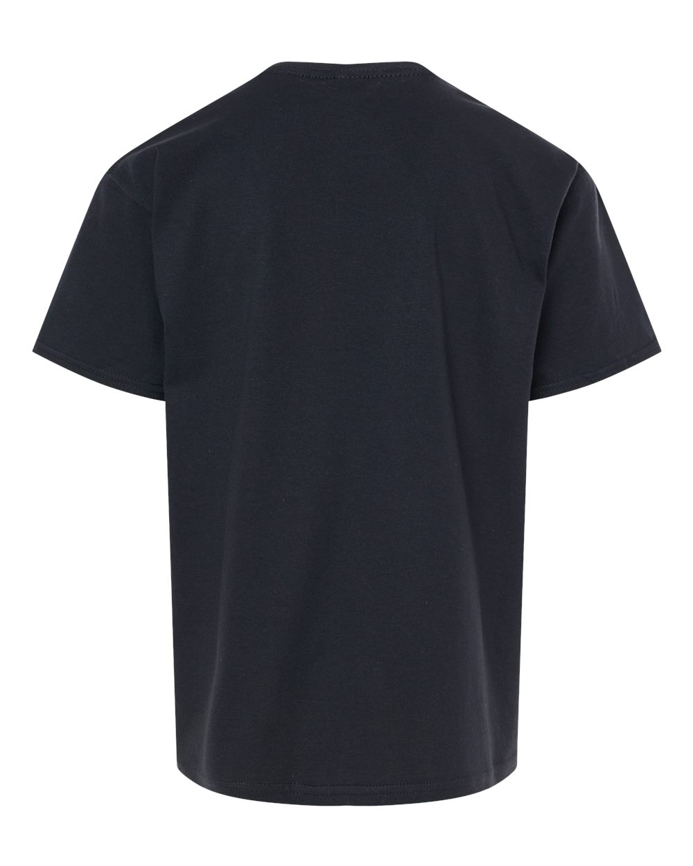 Rear View of Black Softstyle® Youth T-Shirt - 64000B