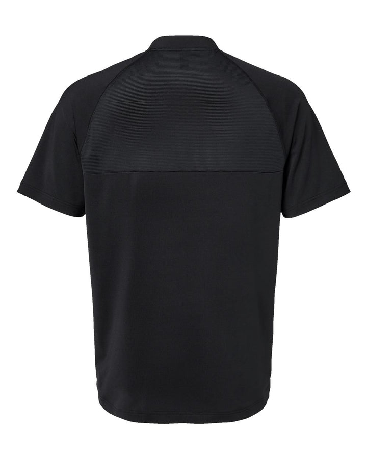 Rear View of Black Sport Collar Polo - A584
