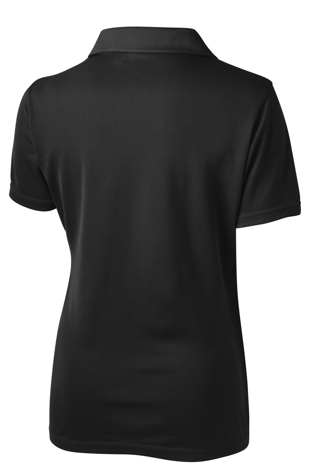 Rear View of Black Sport-Tek Women's PosiCharge Micro-Mesh Polo. LST680