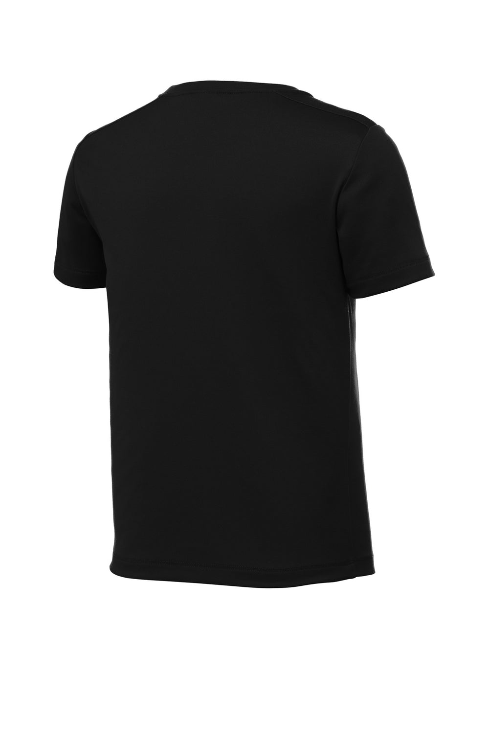 Rear View of Black Sport-Tek Youth Posi-UV Pro Tee. YST420