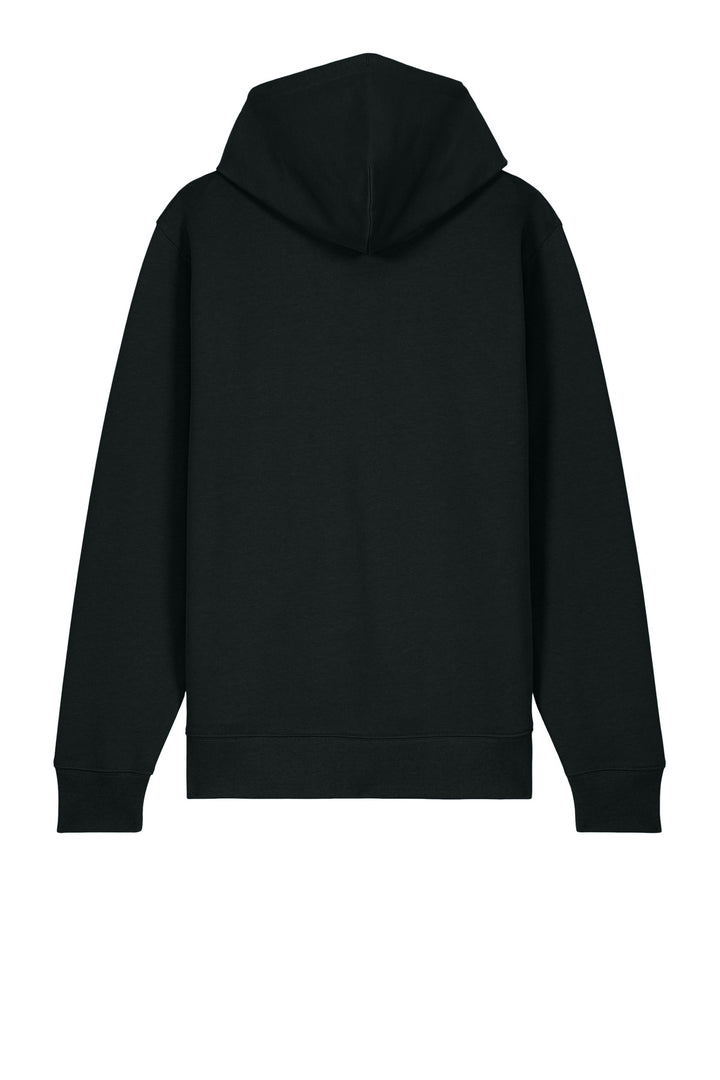 Rear View of Black Stanley/Stella Unisex Cultivator 2.0 Full-Zip Hooded Sweatshirt SXU005