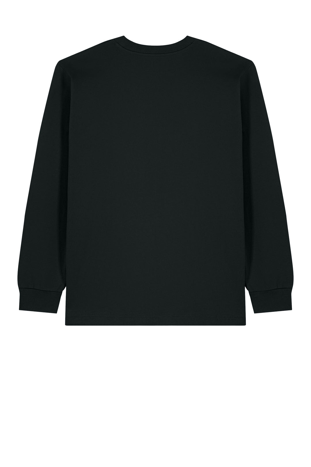 Rear View of Black Stanley/Stella Unisex Freestyler Heavyweight Long Sleeve Tee SXU023