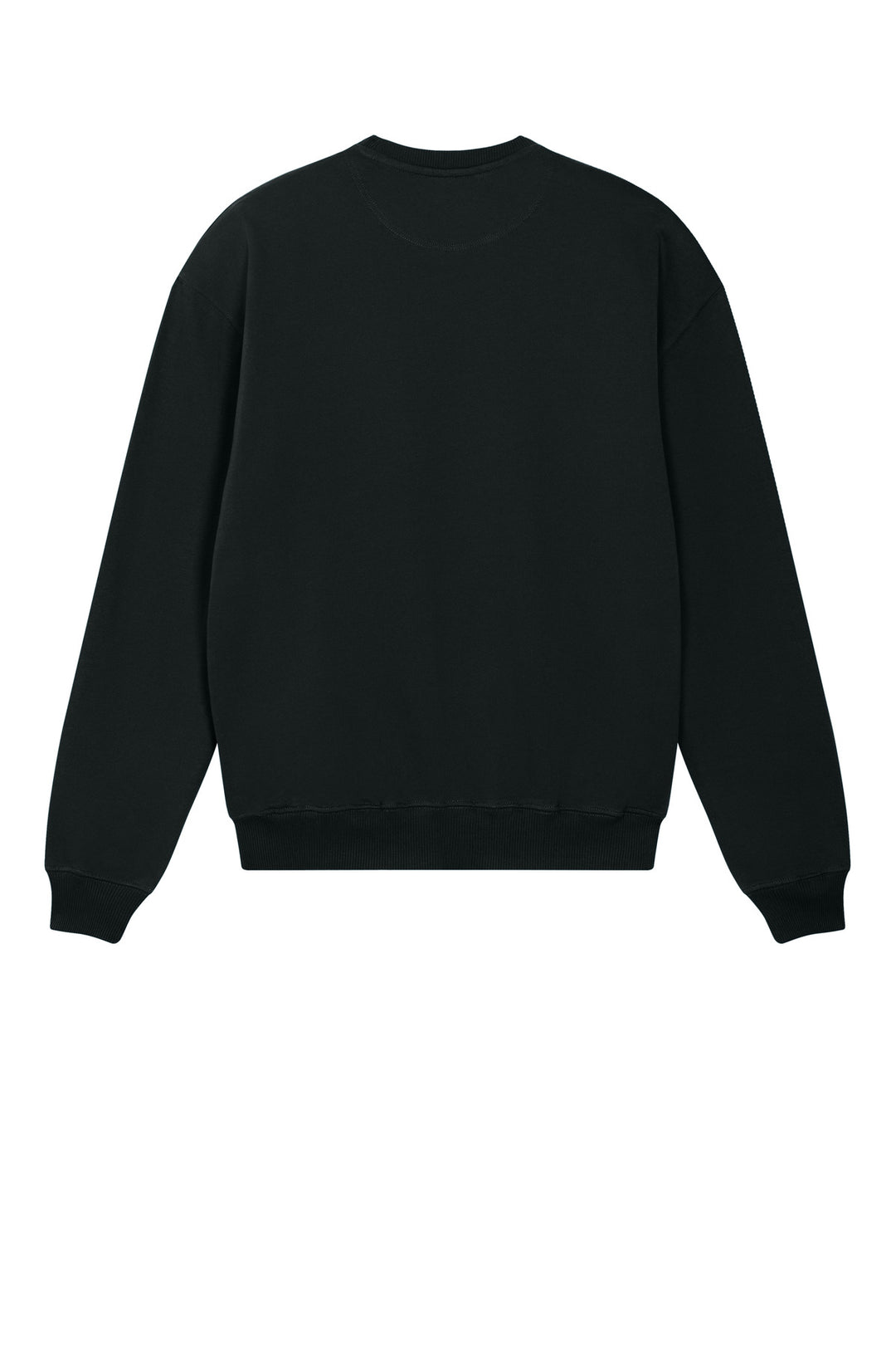 Rear View of Black Stanley/Stella Unisex Ledger Dry Crewneck Sweatshirt SXU029
